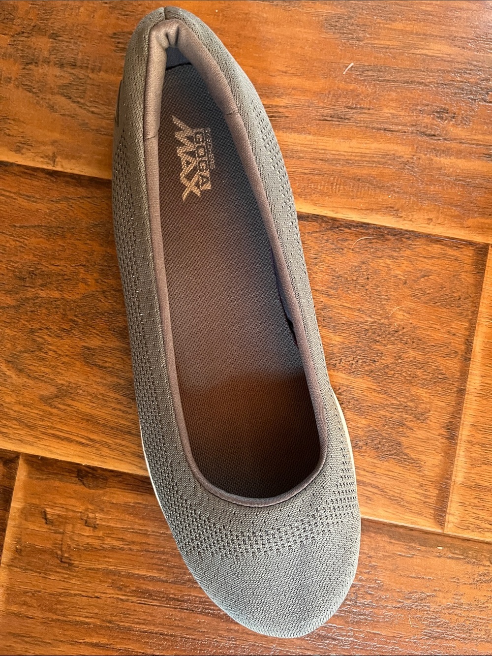Skechers Charcoal Slip-On Knit Ballet Flats/GoGaMax - Size 8.5 - Picture 3 of 9
